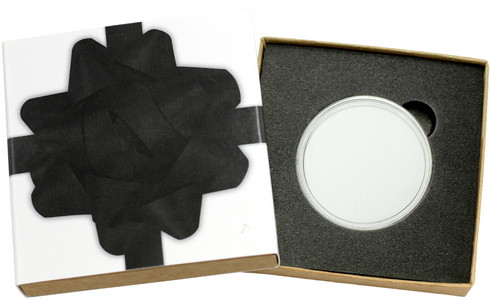 SilverTowne Natural Kraft Paper Gift Boxes with Black Bow Box Sleeve & Capsule - Product Packaging [Add $35.00]